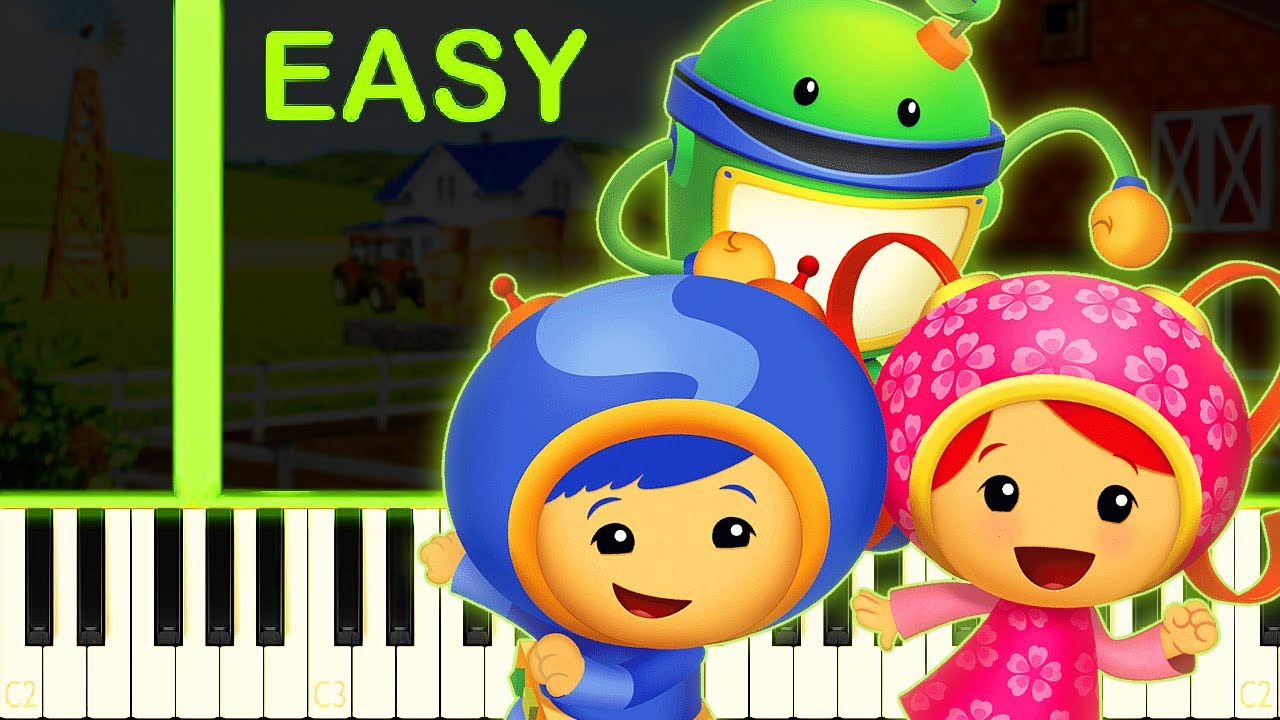 Team Umizoomi Theme Song - EASY Piano Tutorial