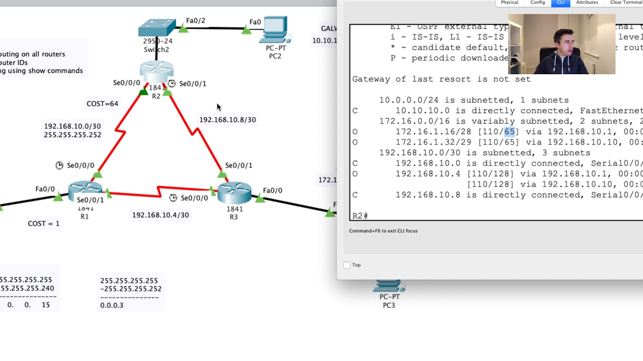 Configuring OSPF in Cisco Packet Tracer - Part THREE