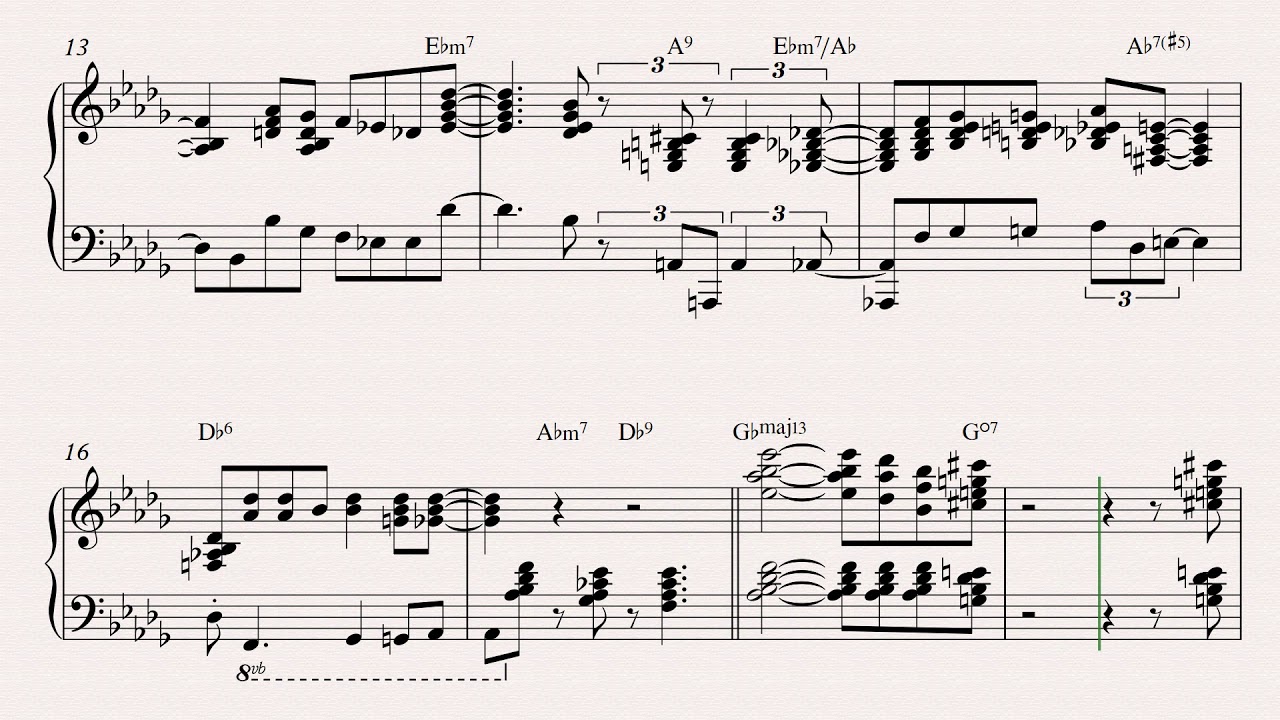 Oscar Peterson - Don't Get Around Much Anymore (transcription)