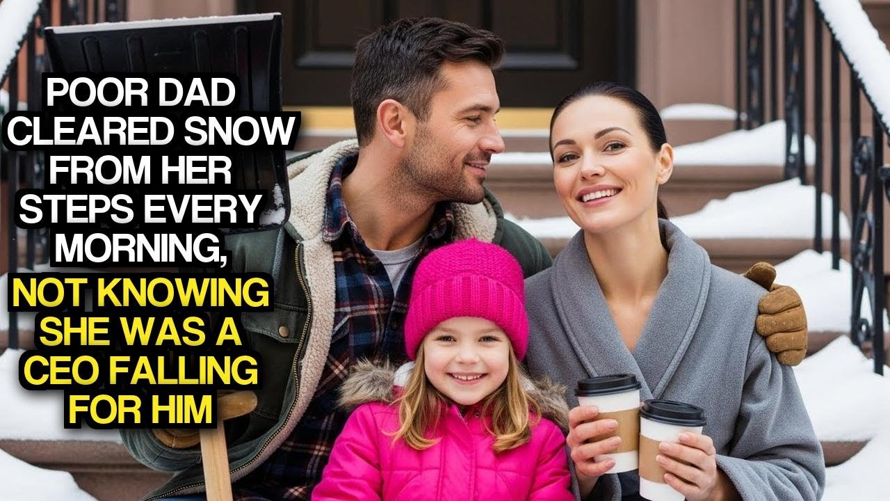 Poor Dad Cleared Snow From Her Steps Every Morning, Not Knowing She Was A CEO Falling For Him
