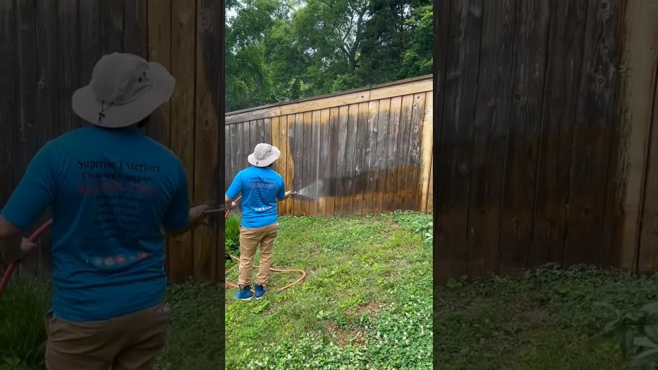 How to Wash a Wood Fence in 15 Seconds