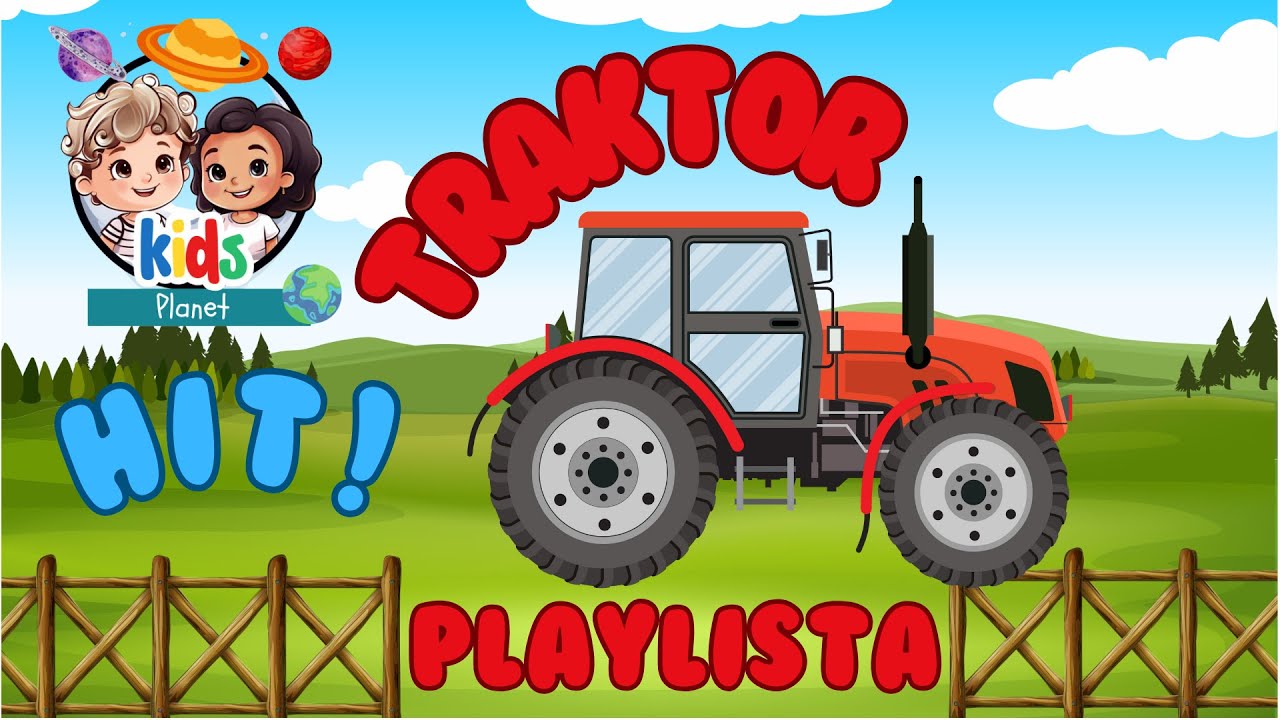 TRAKTOR KOPARKA POCIĄG - piosenki o AUTACH dla dzieci 🚜 🅗🅘🅣 🚒