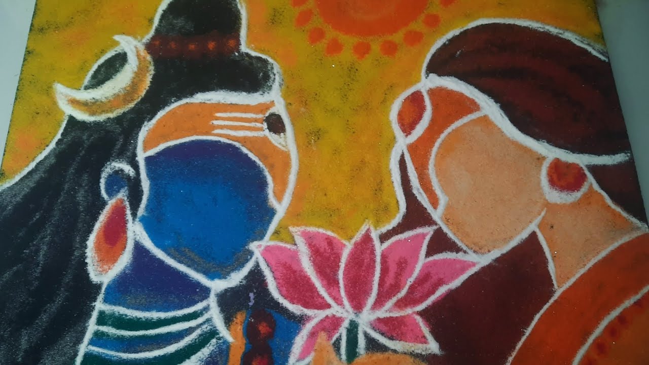 #Shivratri special rangli  #mahadev rangoli 