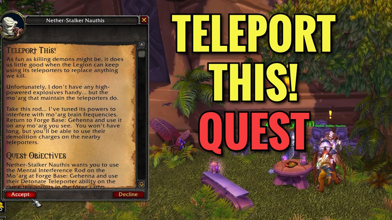 Teleport This! Quest (WoW TBC)