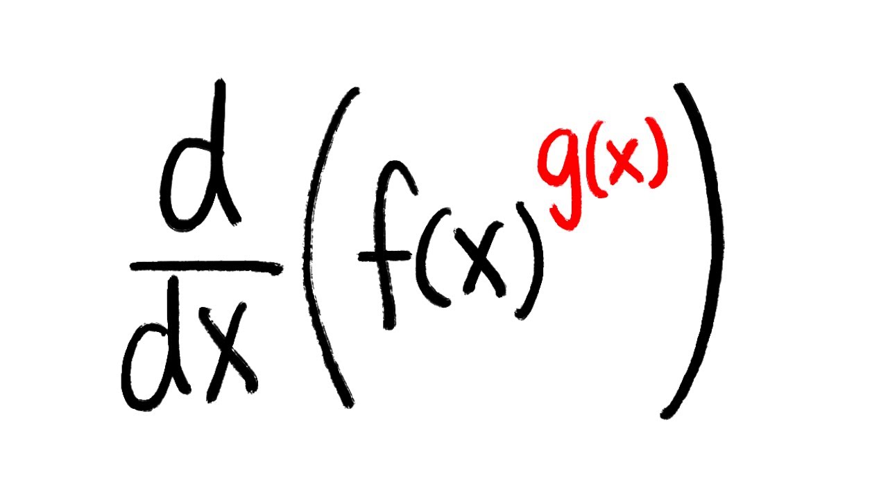 the untaught differentiation formula, the derivative of (f(x))^g(x), calculus 1 tutorial