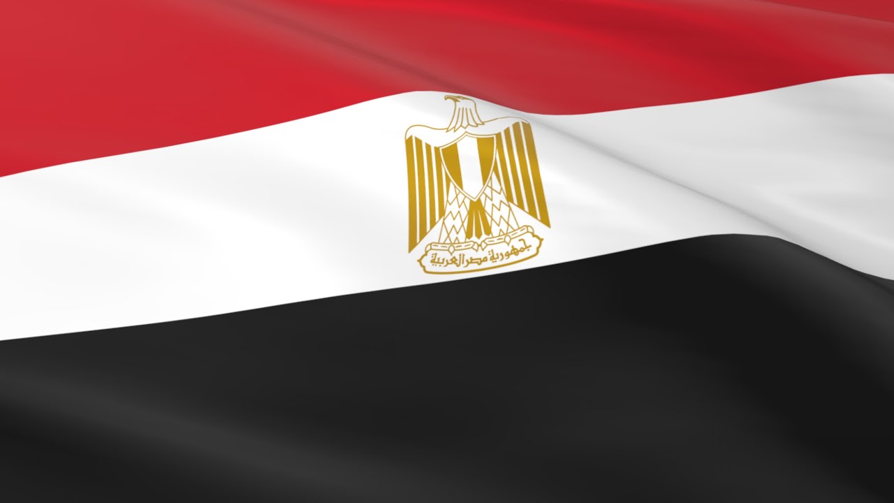 Flag of Egypt waving in the wind - Flag animation - Motion background - 4K UHD