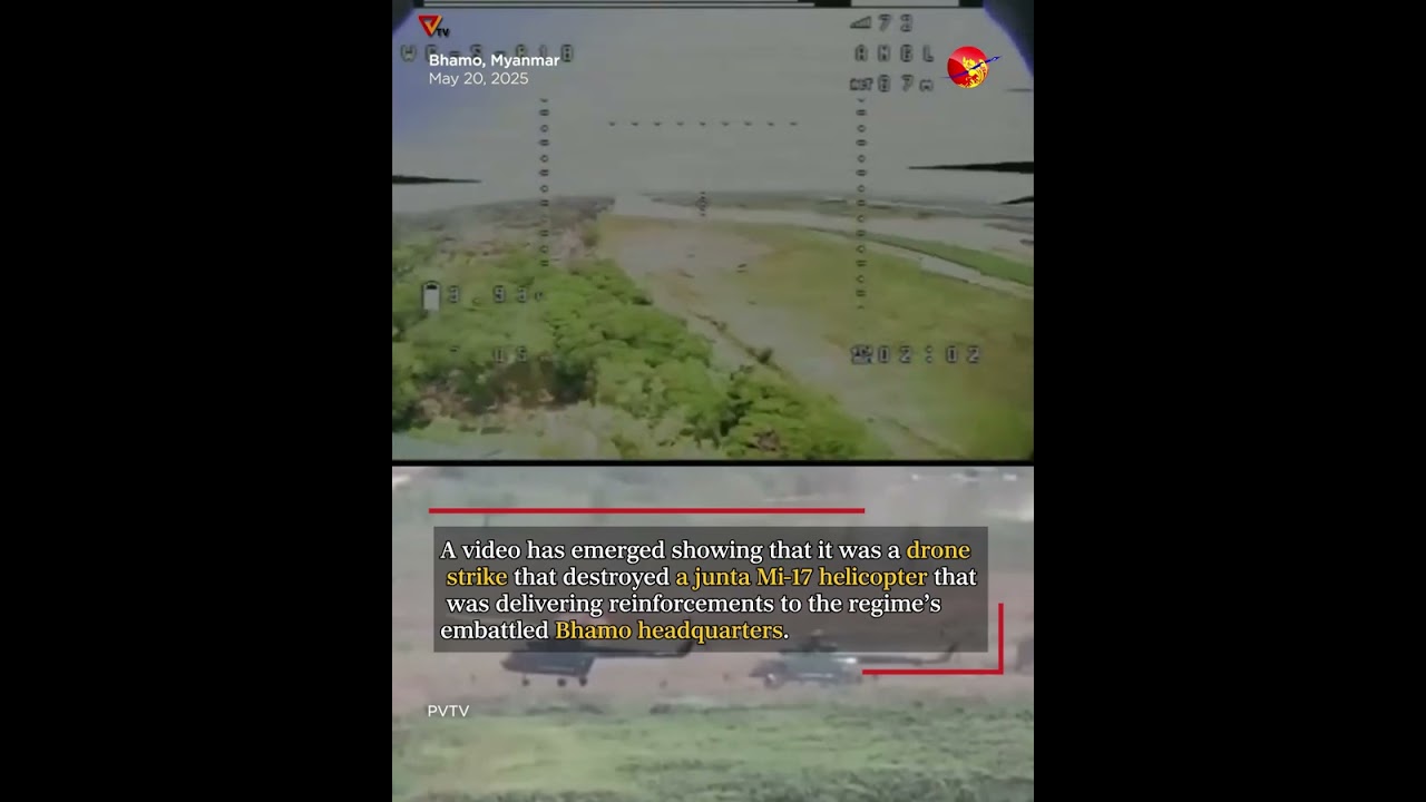 KIA Drone Strike Downs Myanmar Junta Chopper