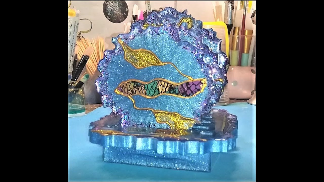 Resin Craft #25 - Coaster Set and Holder  with Washi Tape and Pebeo Paint Outliner