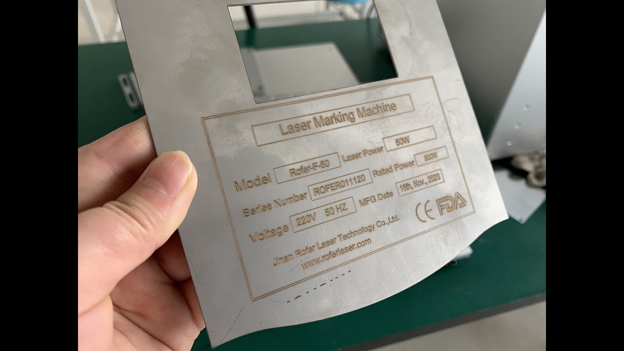 Metal nameplate marking machine | Tags laser engraving | Fiber laser marking machine