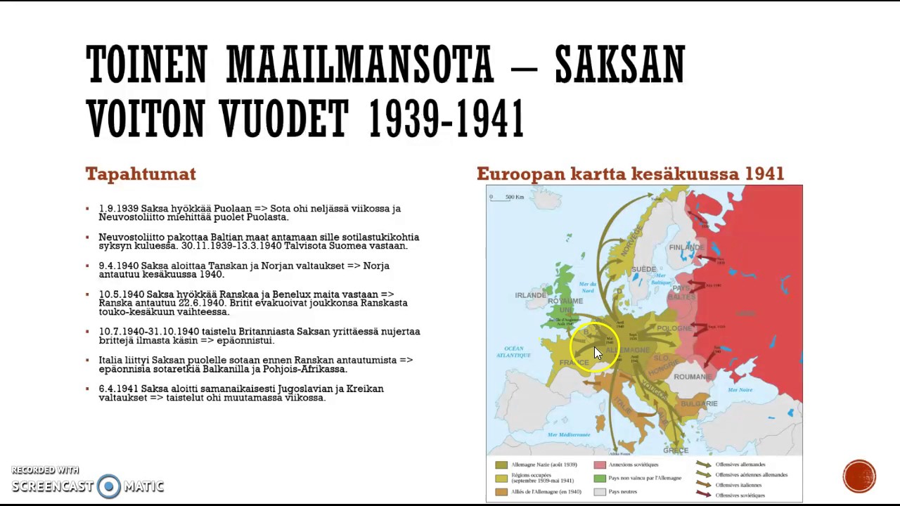 Toinen maailmansota - Saksan voiton vuodet 1939-1941