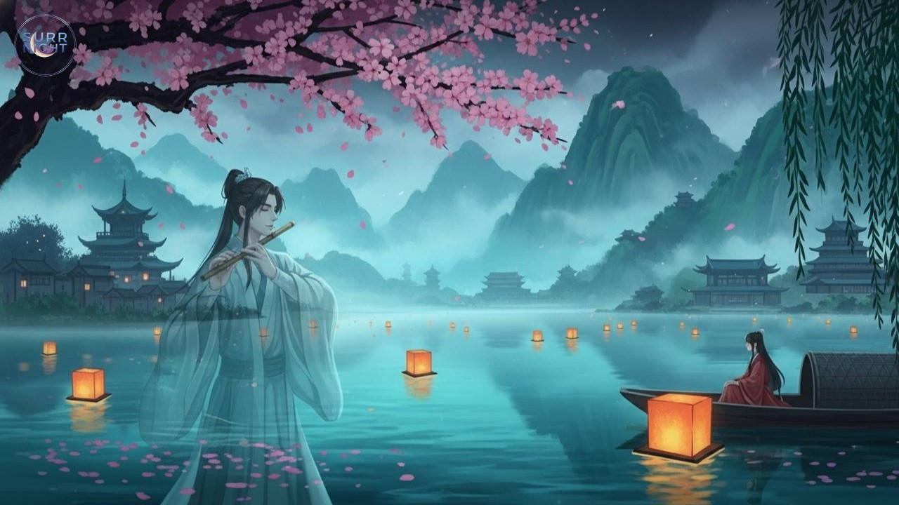 Peaceful Night Escape | Chinese Flute & Pipa for Relaxation & Study