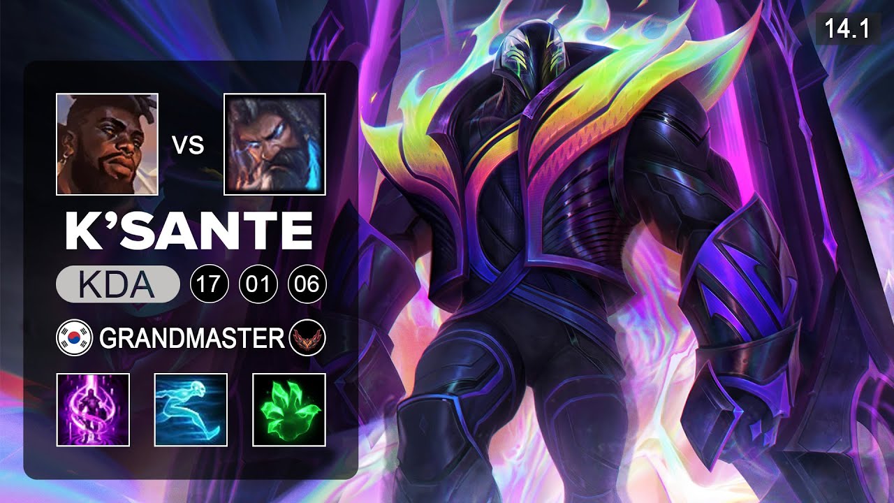 K'Sante vs Udyr Top - KR GrandMaster - Patch 14.1 Season 14
