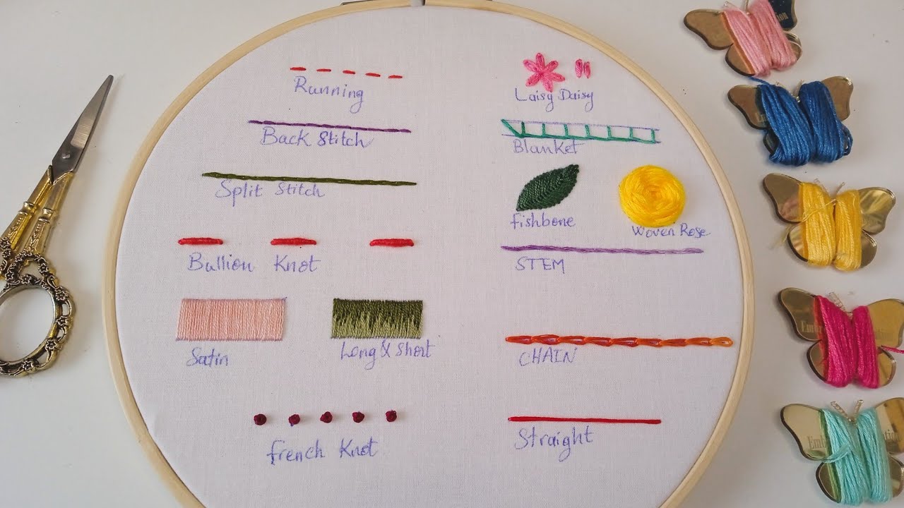 14 Basic #stitch in Hand Embroidery