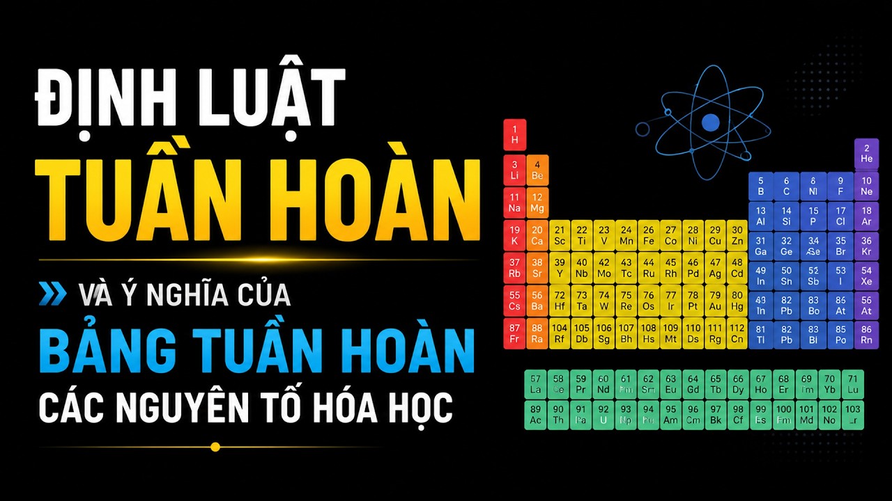 Định luật tuần hoàn các nguyên tố hoá học. Ý nghĩa của bảng tuần hoàn các nguyên tố [Hóa 10.6]