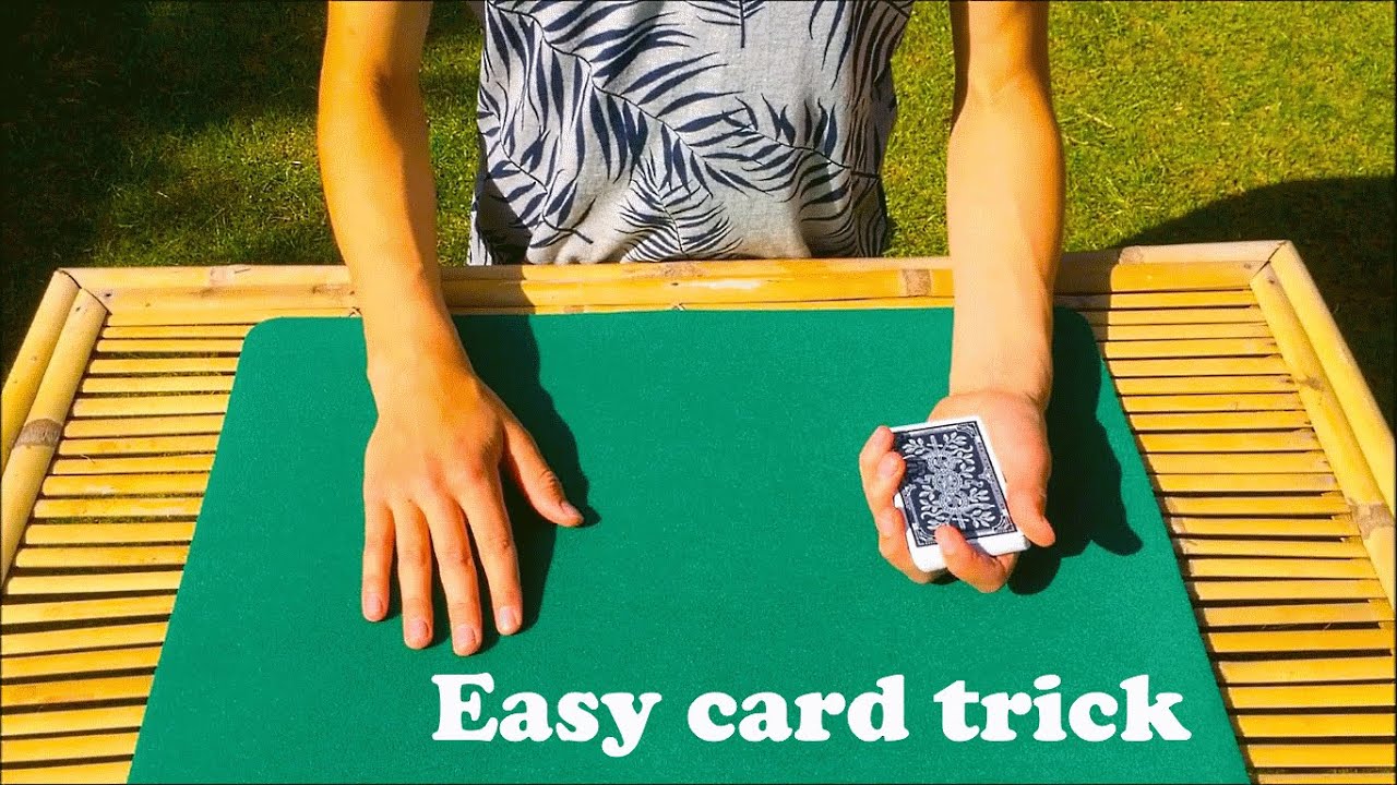 Easy beginner card trick performance