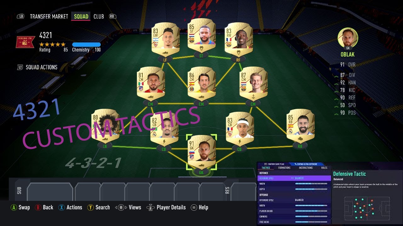 FIFA 22 4321 EXPLAINED WHY THIS ARE THE BEST CUSTOM TACTICS AND INSTRUCTIONS FOR THIS FORMATION!!