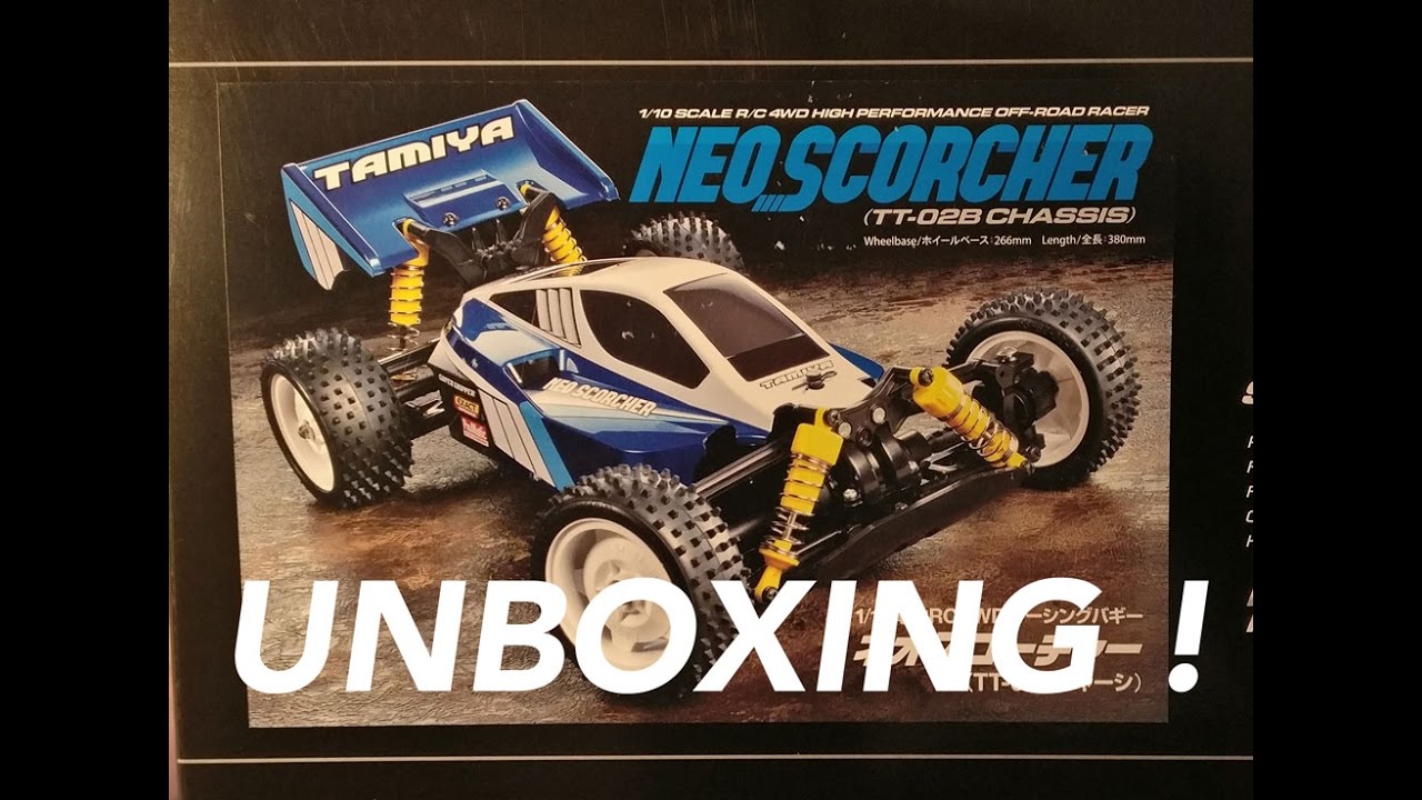 Tamiya TT-02B - Unboxing - Neo Scorcher Buggy Kit