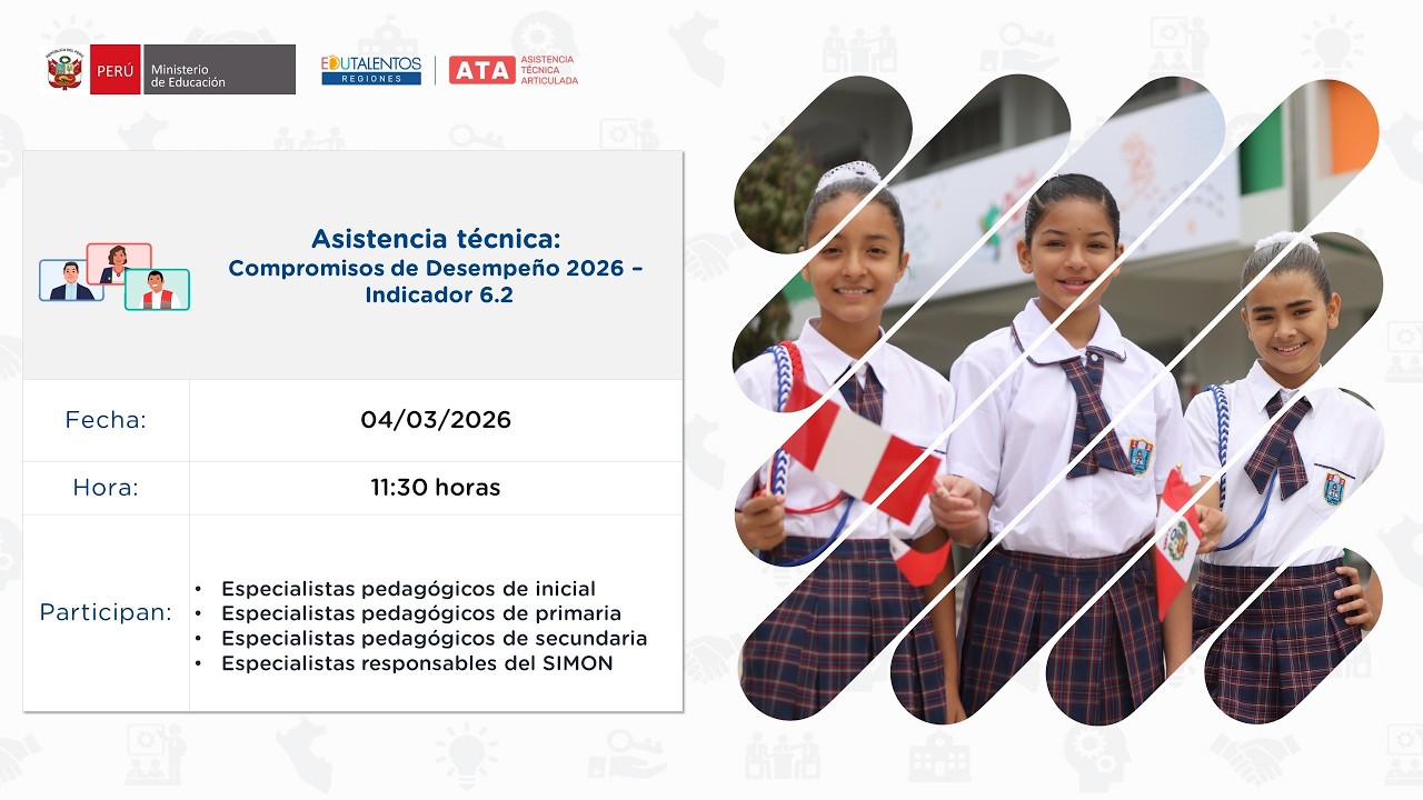 Asistencia técnica: Compromisos de Desempeño 2026 - Indicador 6.2