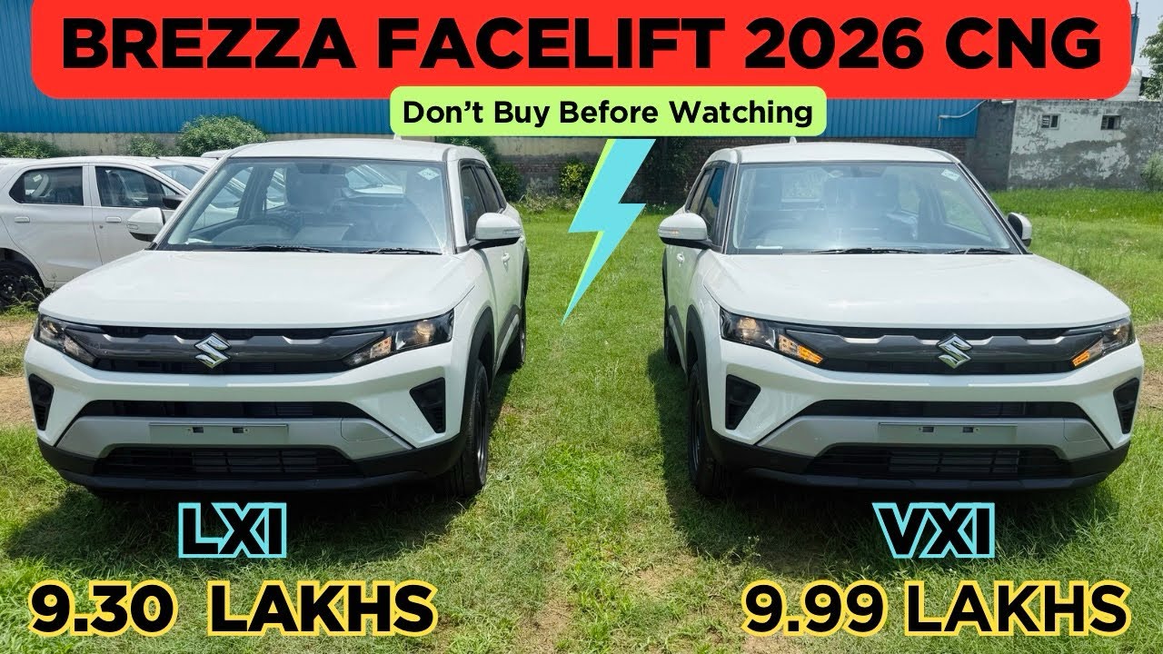 2026 BREZZA VXI CNG VS LXI CNG 🔥| Features | Changes |Best SUV Under 10 lakhs ?