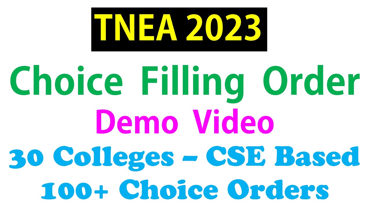 TNEA2023/Career Guidance/Choice filling Model Video|CSE|IT|AI&DS|AI&ML|CSBS&hellip;.