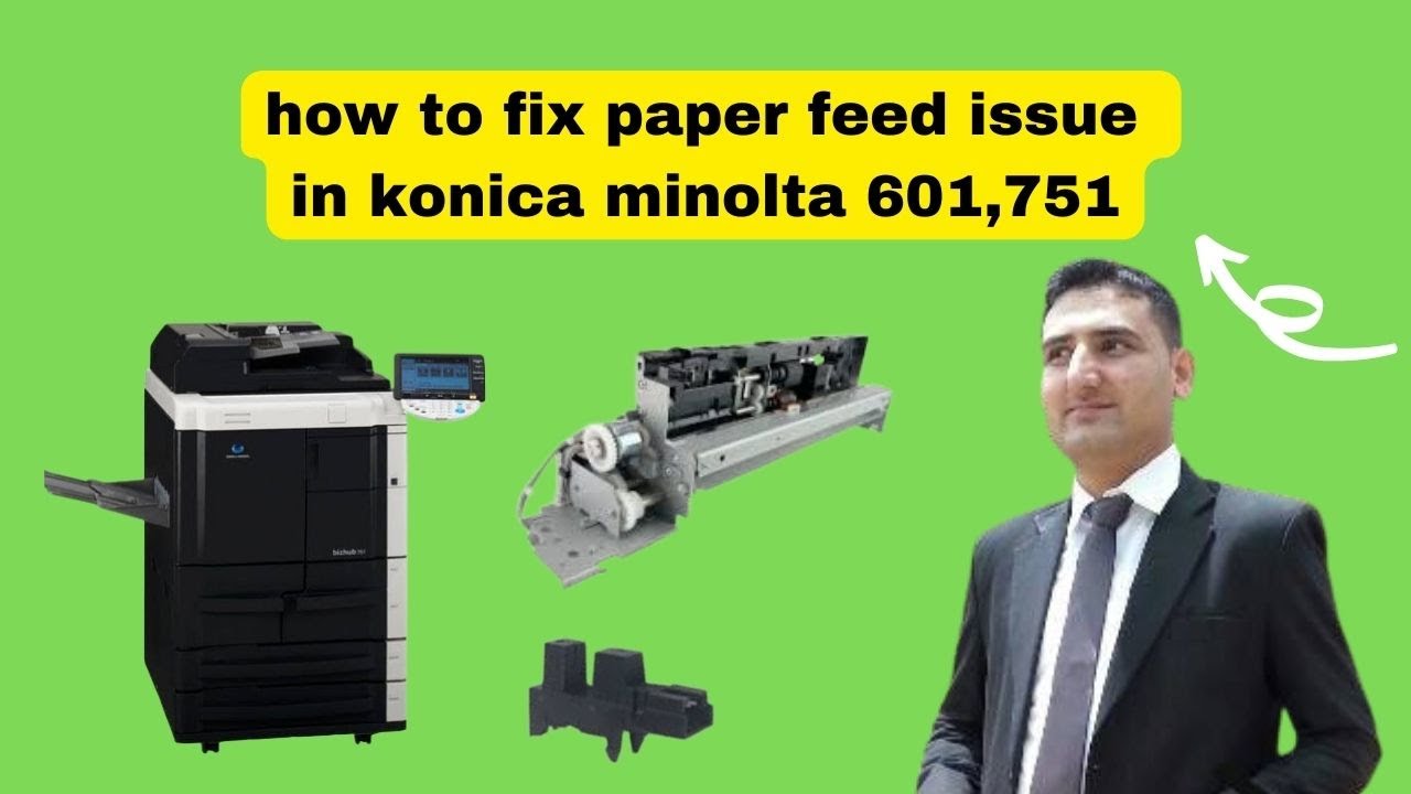how to clear #paper feeding issue in konica minolta bizhub 601,751 sensor clean 100% working 2022