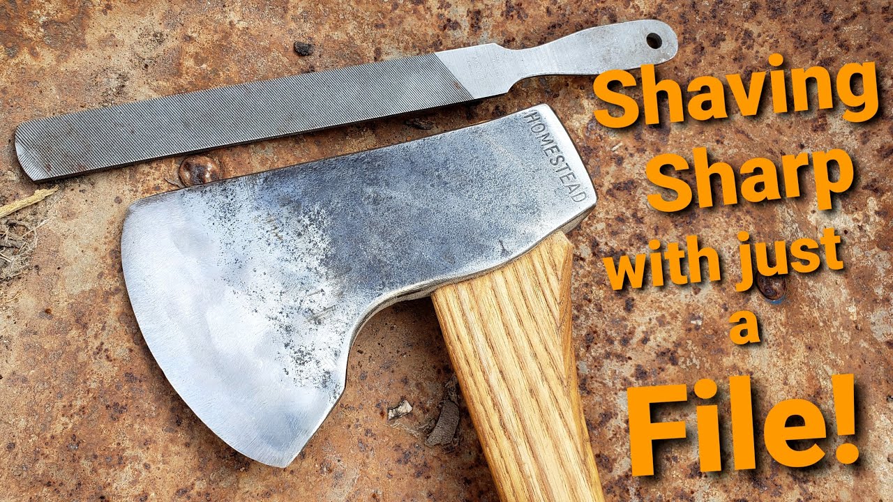 Make an Axe Razor Sharp with just a File