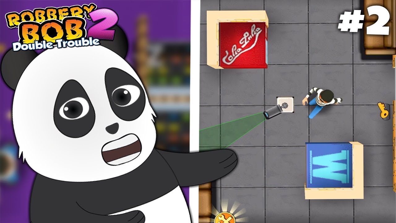 Bu Sefer Yakalandık! Panda ile Hırsız Bob 2 Oynuyoruz! Robbery Bob 2