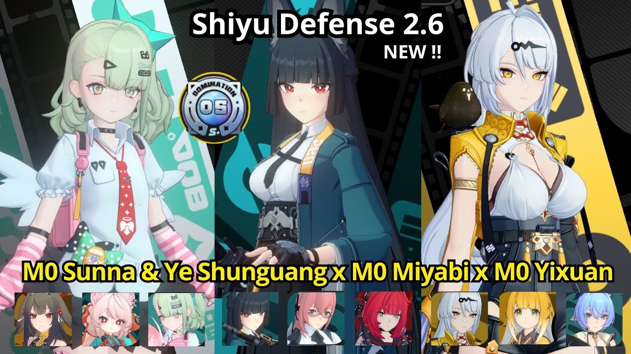 NEW !! M0 Sunna & Ye Shunguang & M0 Miyabi & M0 Yi Xuan - Shiyu Defense 2.5 | Zenless Zone Zero