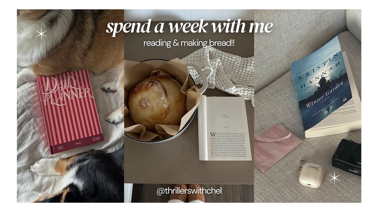 spend a week with me ★ reading vlog + making bread!!