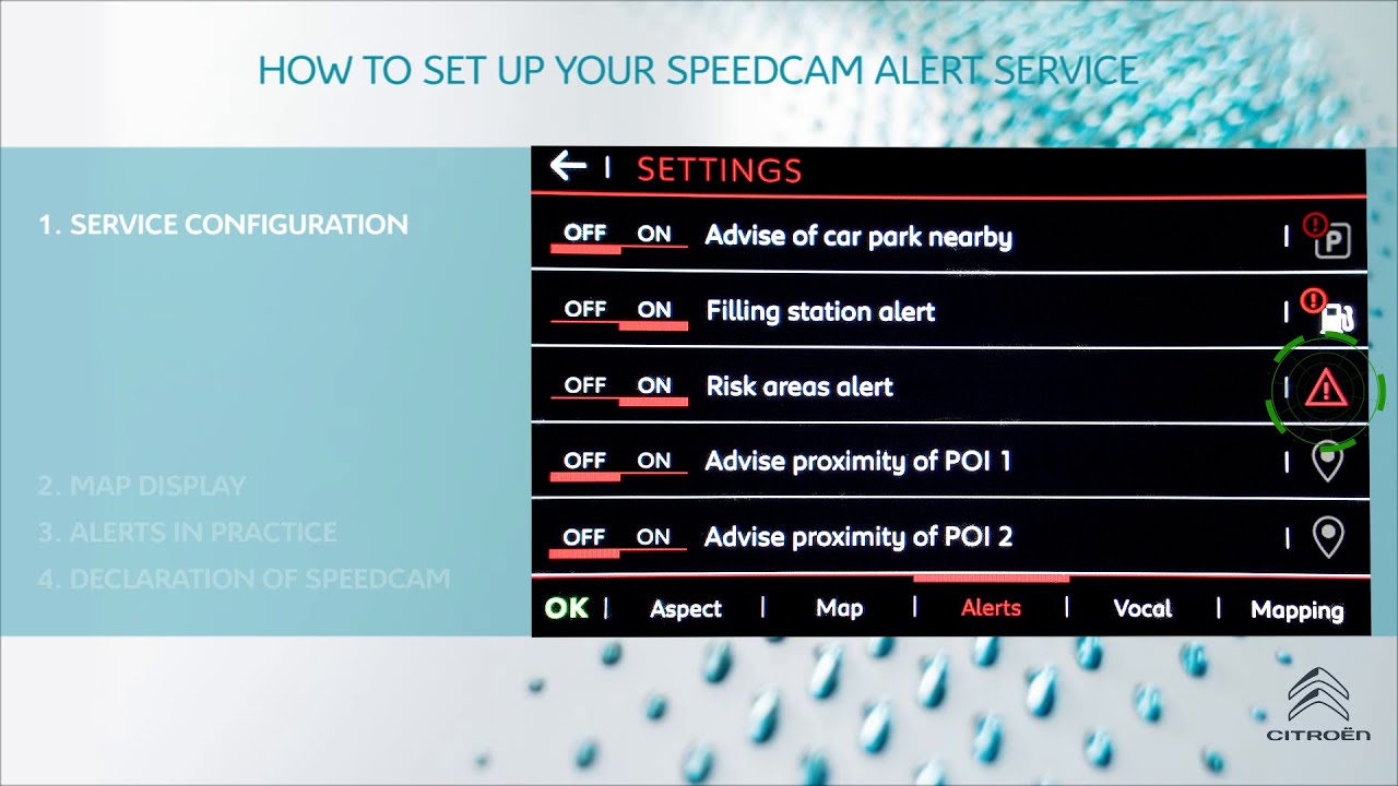 Speedcam alert service configuration v2