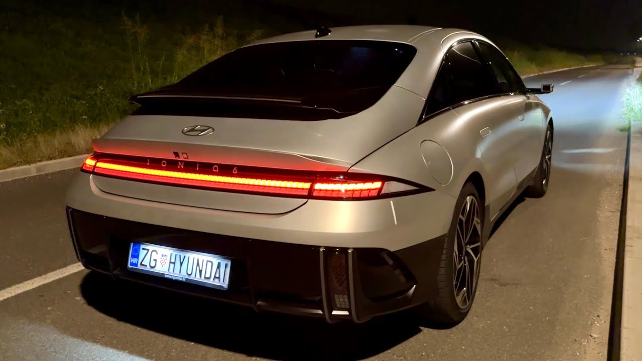 HYUNDAI IONIQ 6 2024 at night - CRAZY LED lights & AMBIENT lighting