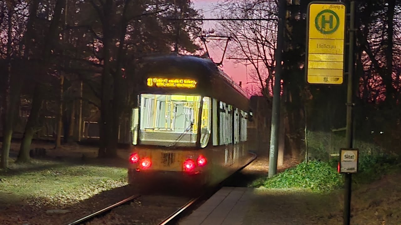 Tram Dresden | Mitfahrt in der kompletten 8 von Südvorstadt bis Hellerau Kiefernweg im NGT D8DD