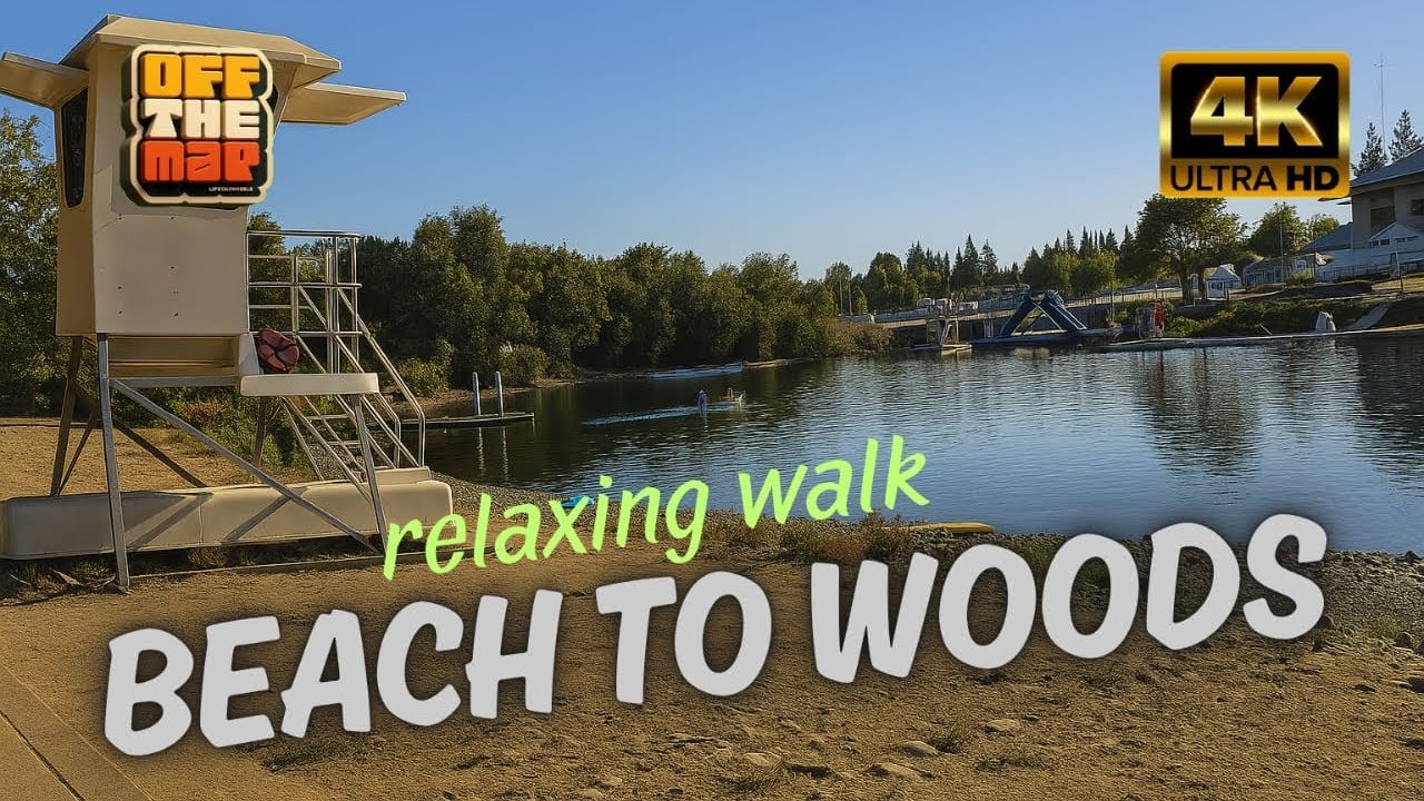 Beautiful Walk by the Beach, Park & Peaceful Woods