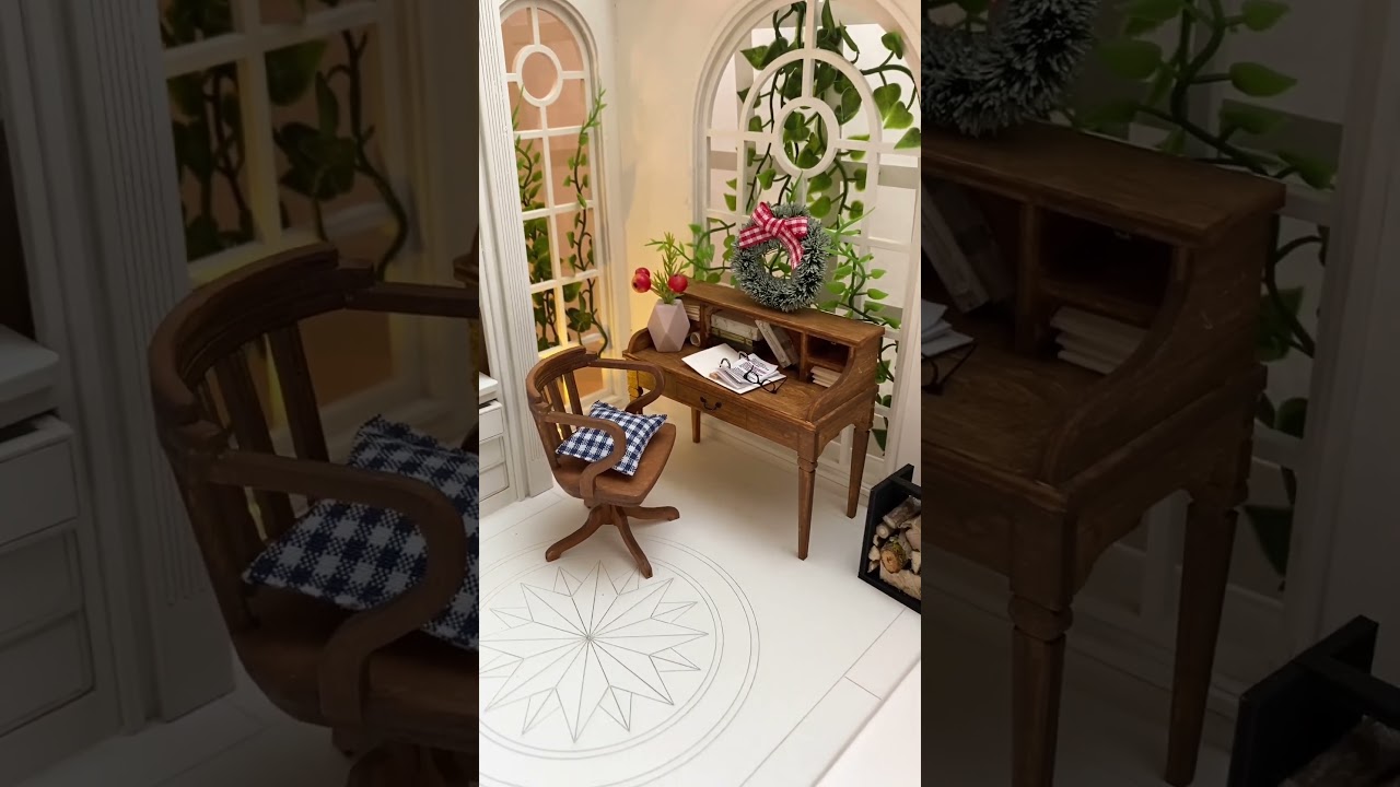 Gem&uuml;tliche Schreibecke in 1:12 Ma&szlig;stab #miniatures #miniatureroom #diorama #miniaturespace