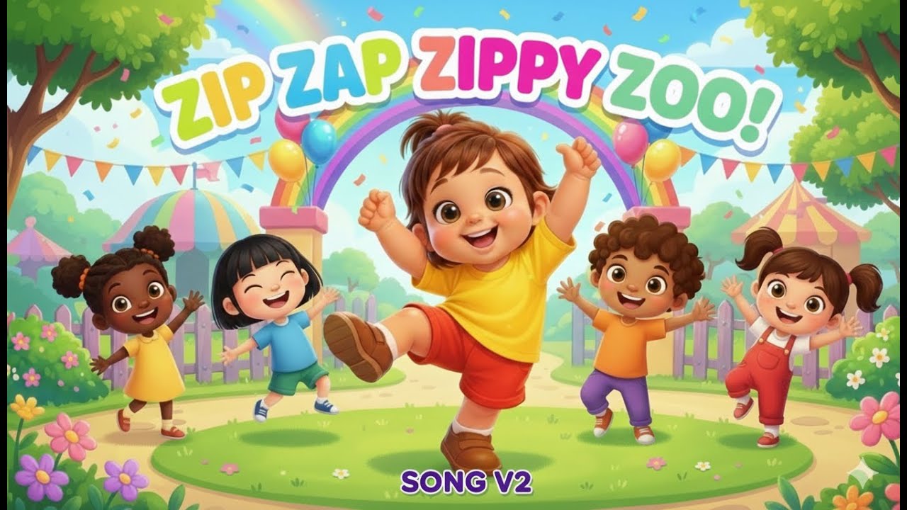 Action Songs for Toddlers (1–5) 🎶 ||  Zip Zap Zippy Zoo  V2 || Kids Dance Music