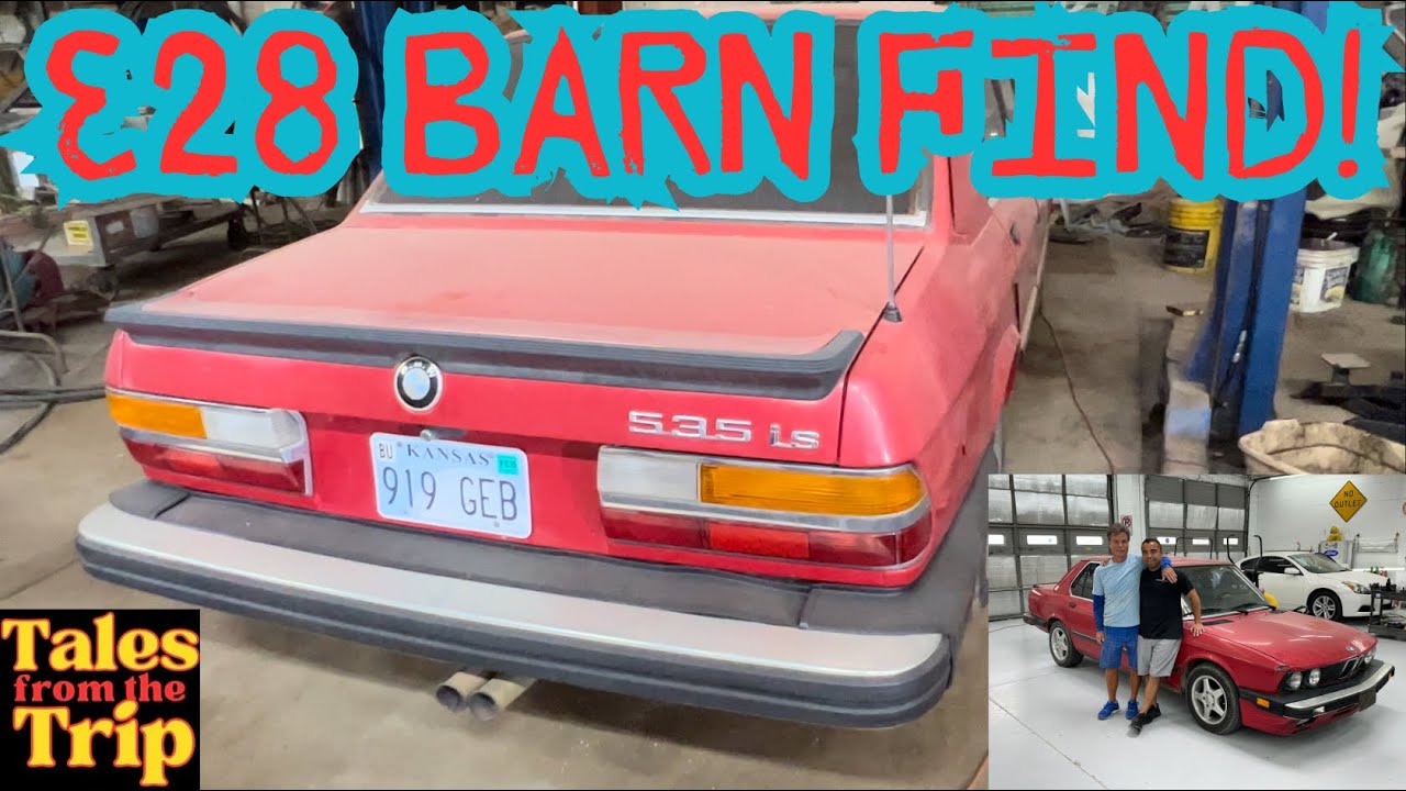 RESCUED!  We find a 1988 BMW 535IS e28 in a BARN and find it’s DREAM home!  Tales from the Trip!