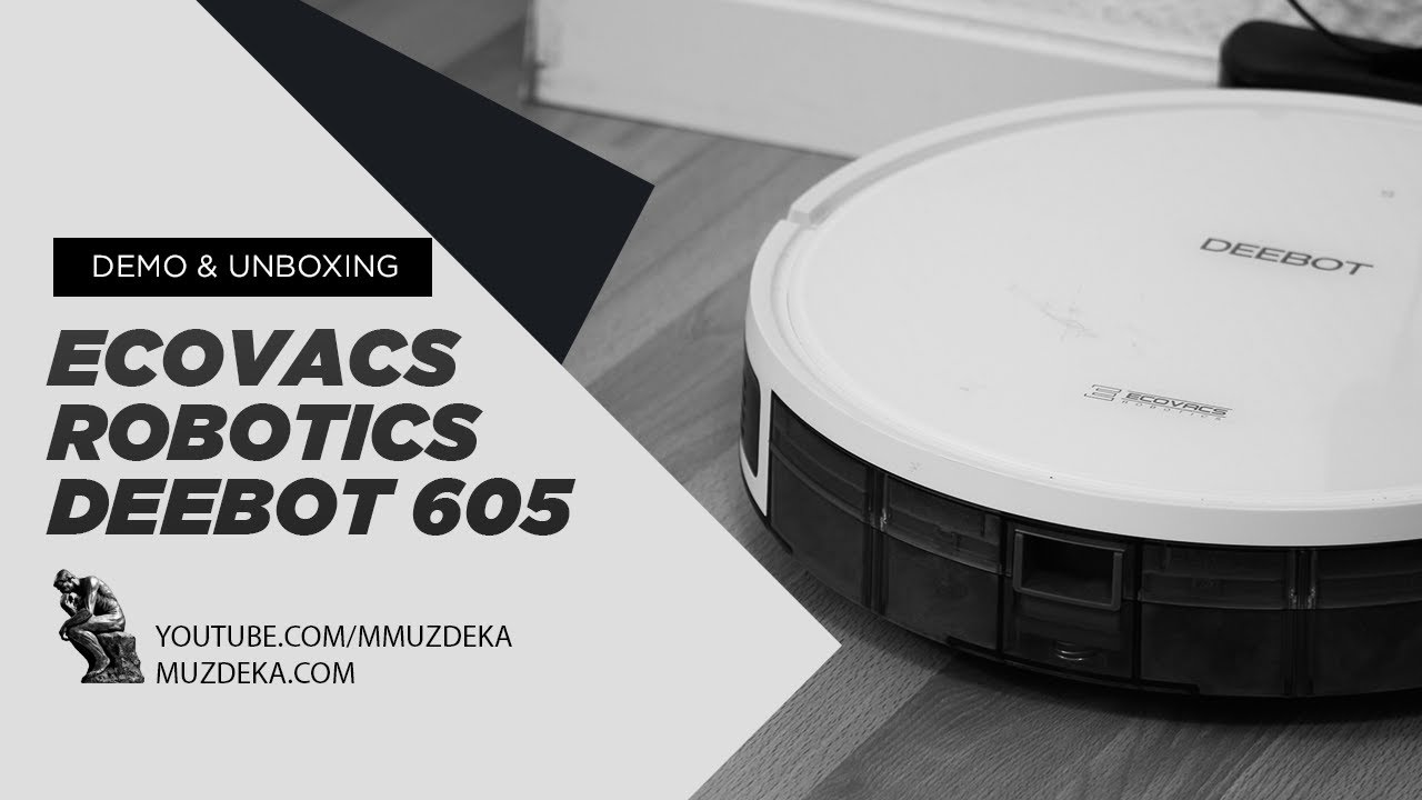 Vacuum Robot ECOVACS DEEBOT 605 demonstration and unboxing