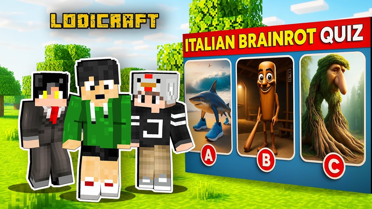 Guess the Italian Brainrot Tung tung tung Sahur Challenge in Minecraft (Tagalog)