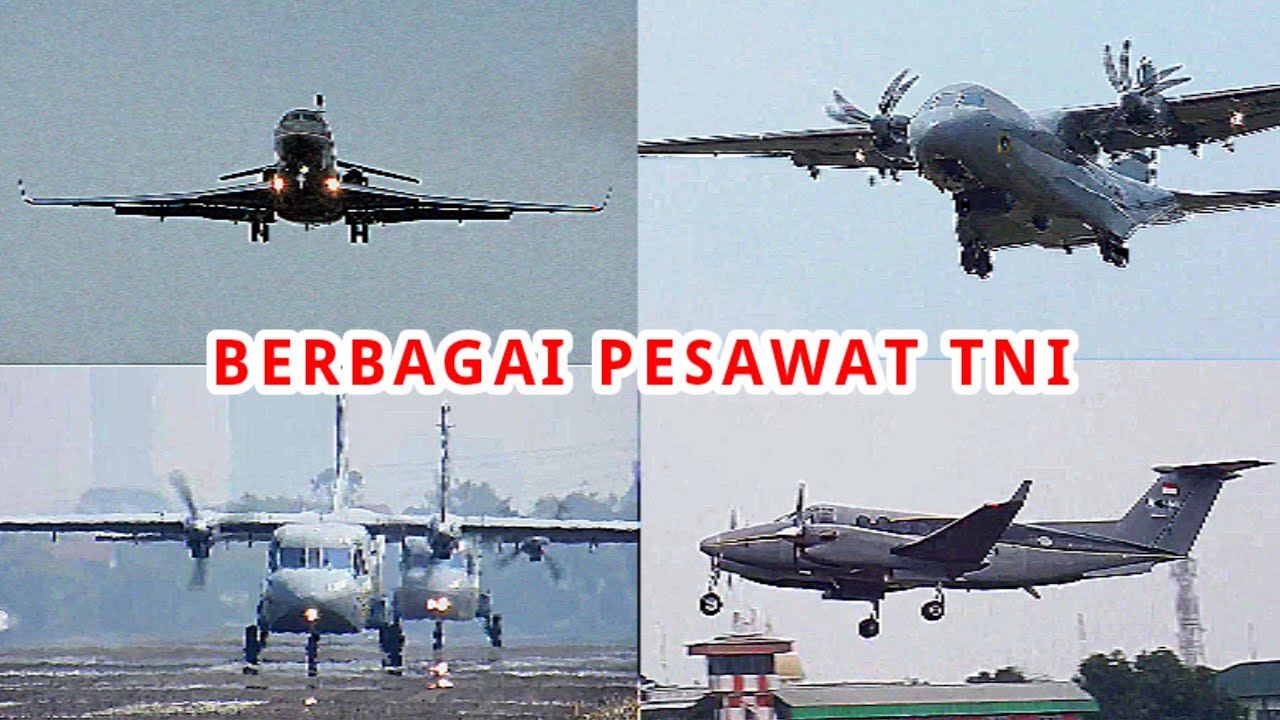 Jarak 5 Meter Diatas Kepala !! Berbagai Pesawat Angkut, Pengintaian, Latih TNI