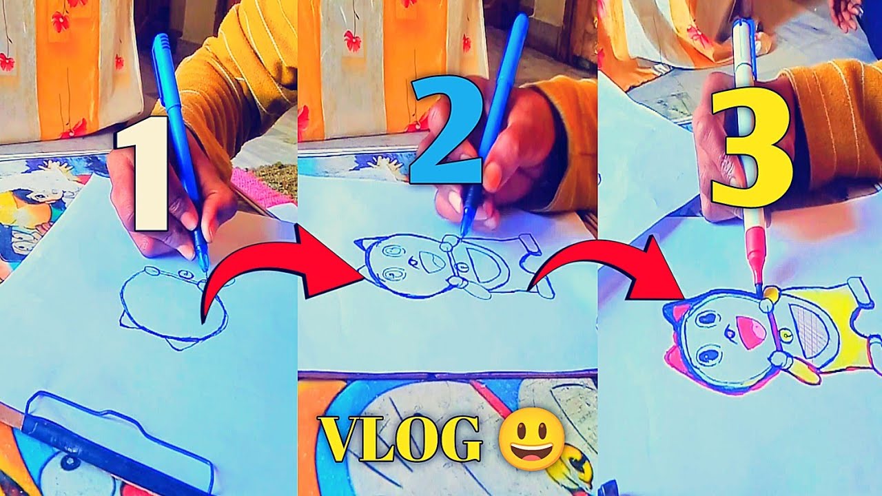 I'm draw the Doraemon character Dorimi 🤗|मैंने बनाया डोरेमोन की बहन 🤗| please support me guys ❤️