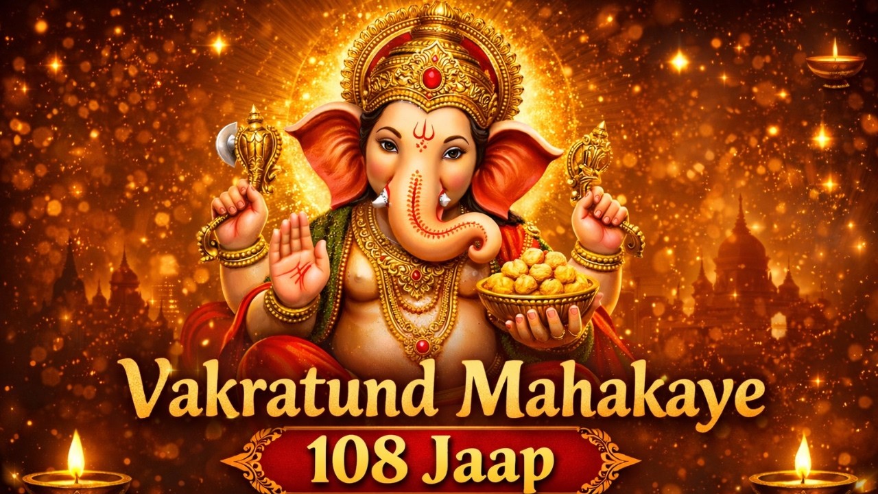 Vakratund Mahakaye 108 Jaap | Powerful Ganesh Mantra