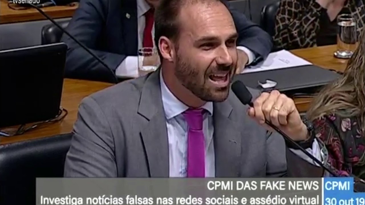 Eduardo Bolsonaro discute com Alexandre Frota durante CPMI das Fake News 30 out 2019