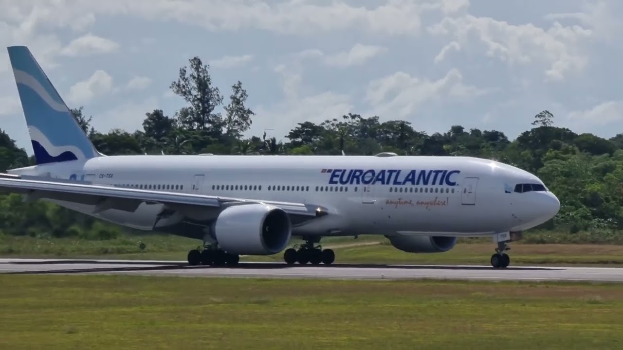 Boeing 777-243(ER) EuroAtlantic Airways Landed at SOCA Airport - French Guiana