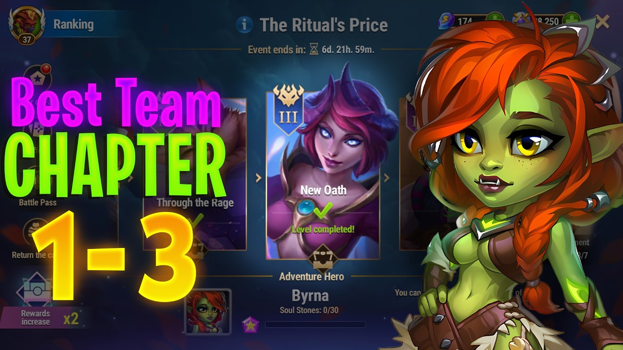 Hero Wars Byrna&rsquo;s Adventure Chapter 1&ndash;3 Best Team Guide | The Ritual&rsquo;s Price (Easy Wins)