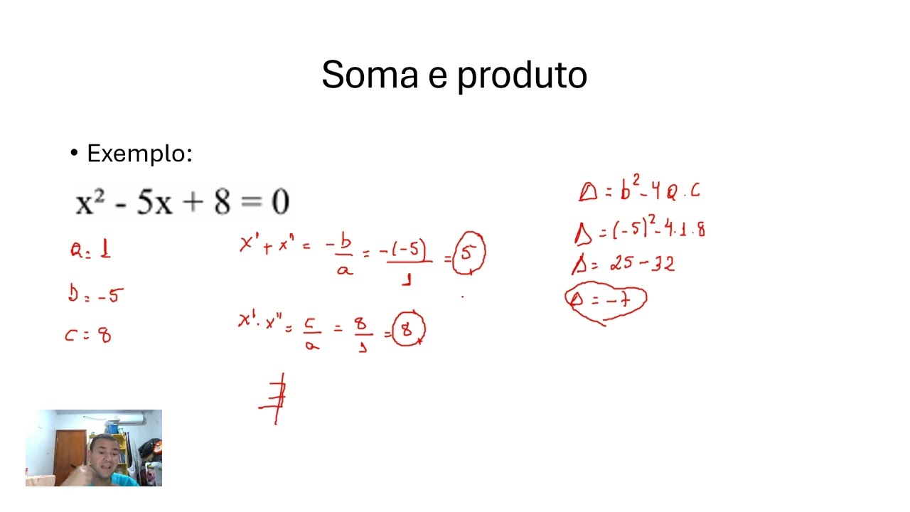Resolução de equação do 2º grau por Soma e Produto   DICA