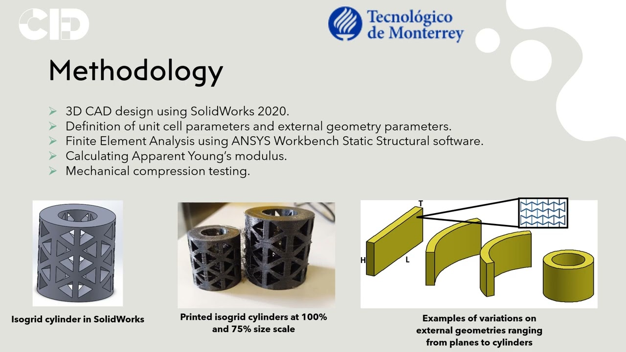 Re-entrant honeycomb and isogrid lattices in curved surfaces: mechanical compressive properties
