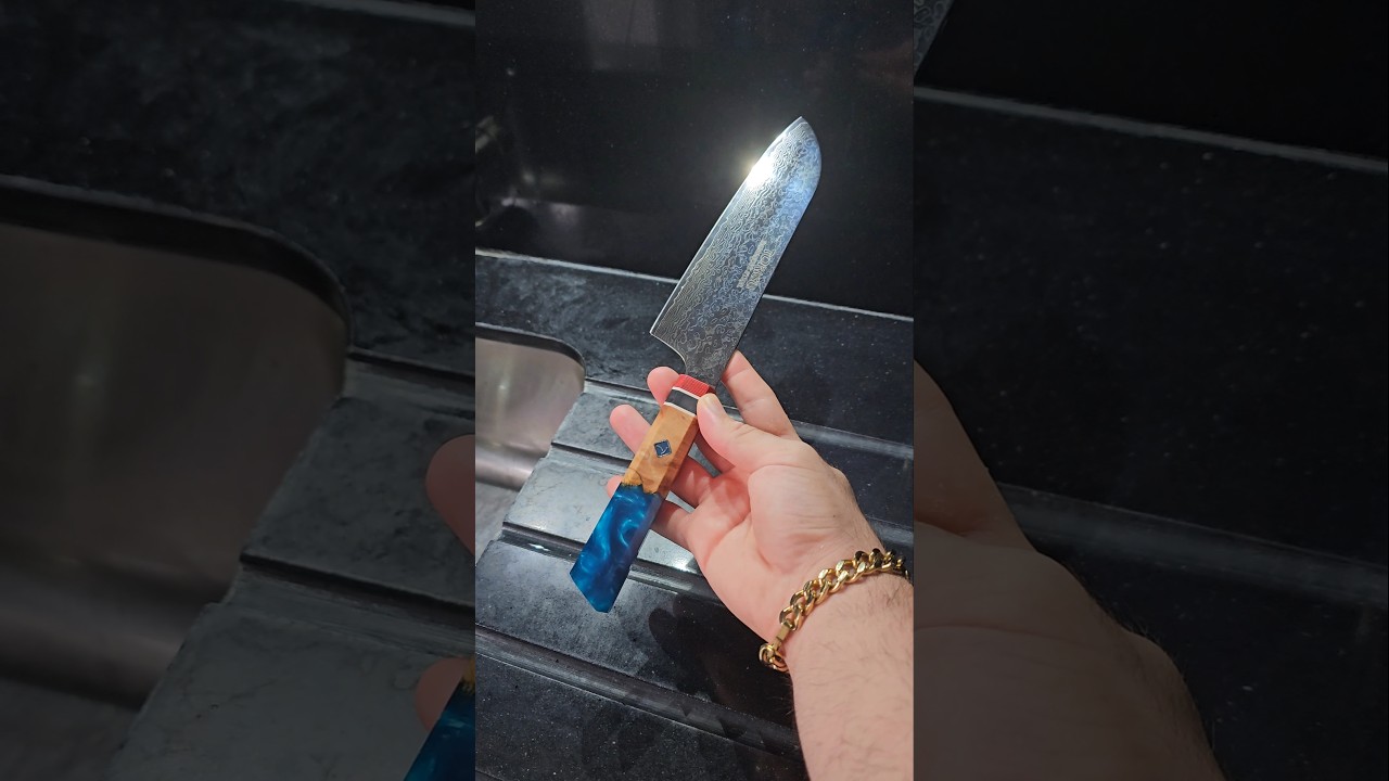 El MEJOR Cuchillo del Chef, Cuchillo Japon&eacute;s de Acero Damasco