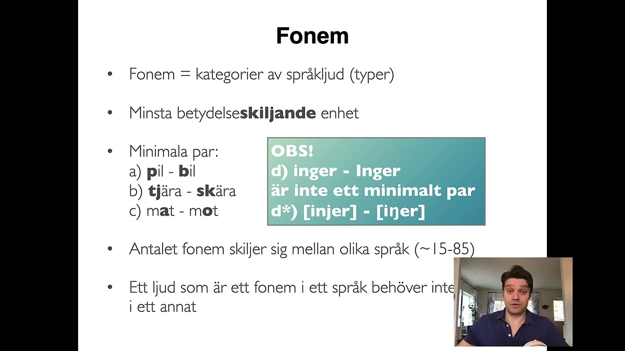 Fonem, fonetik och fonologi - 2.1 Talproduktion och -perception (TIG053)