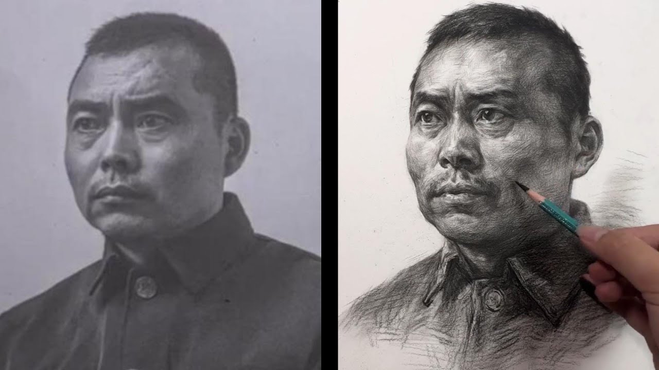 How to Draw a Middle-Aged Man with Short Hair Step by Step | Portrait Drawing Tutorial