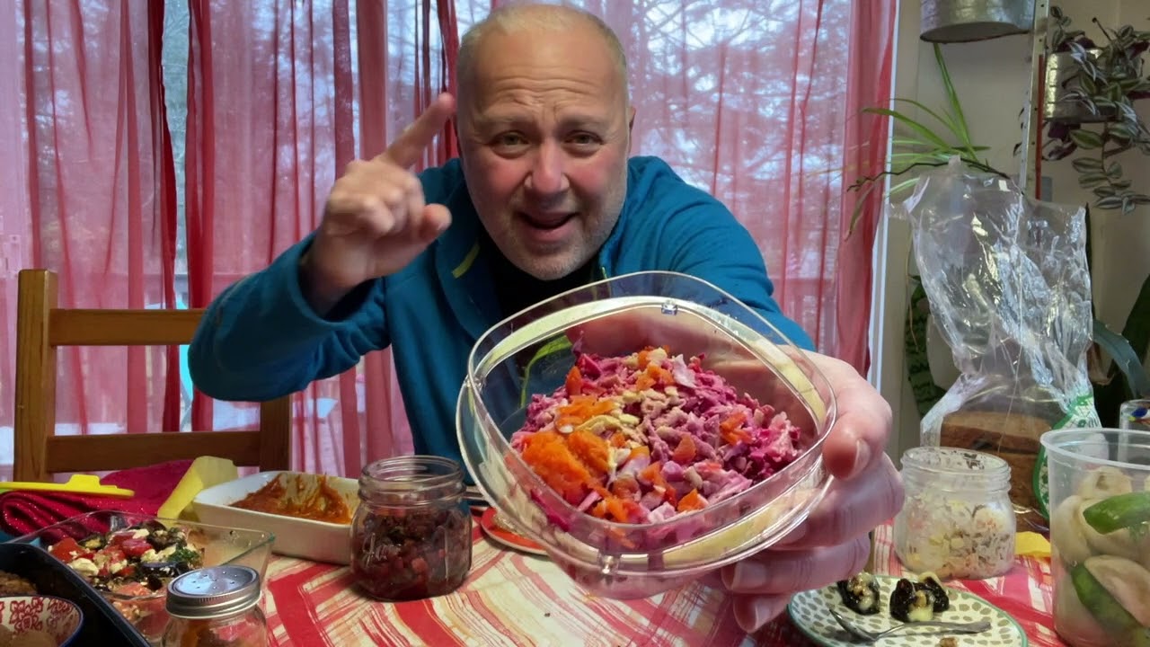 Eating Russian New Year's Leftovers